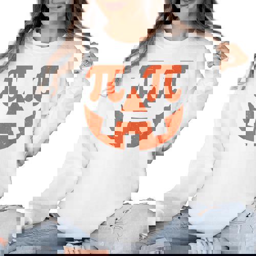 Pumpkin Pi Pie Math Thanksgiving Science Teacher Women Crewneck Sweatshirt - teacherstshirts.com