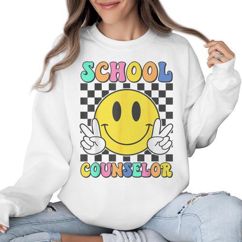 School Counselor Teacher Counseling Office School Guidance Women Crewneck Sweatshirt - teacherstshirts.com AU