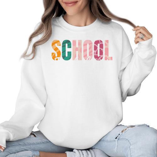 School Psychologist Rainbow Psychology Teacher Women Crewneck Sweatshirt - teacherstshirts.com AU