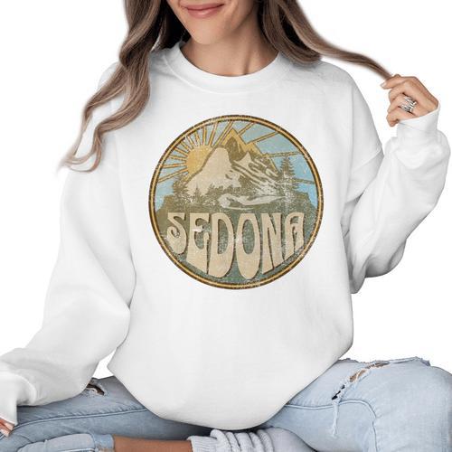 Sedona Arizona Nature Mountains Hiking Outdoors Women Crewneck Sweatshirt - Bostonterriersmerch.com CA