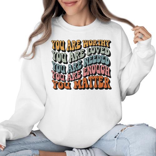 Unity Day Tee Orange Women Teacher You Matter Orange Be Kind Women Crewneck Sweatshirt - teacherstshirts.com CA