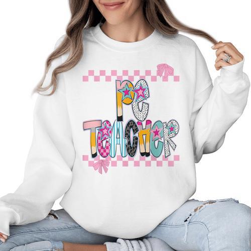 Women PE Teacher Back To School Physical Education Teacher Women Crewneck Sweatshirt - teacherstshirts.com UK