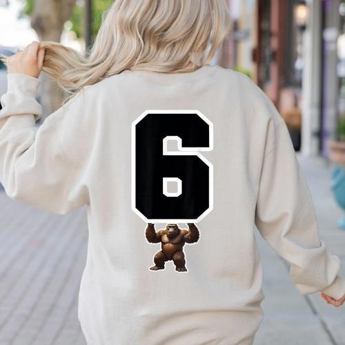 6 7 Matching Teachers Halloween Costume Gorilla Women's Sweatshirt Back Print - teacherstshirts.com UK