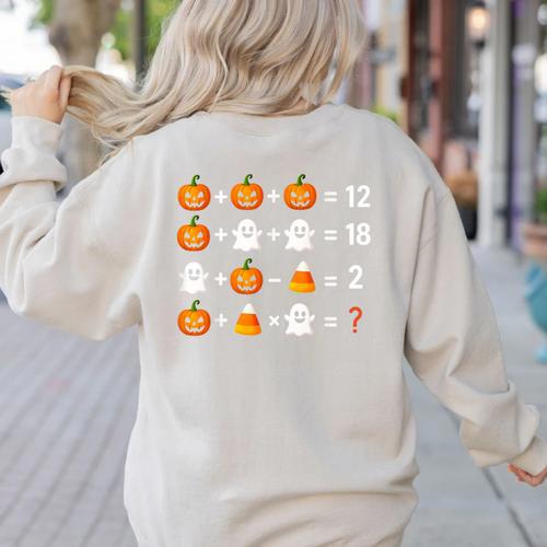 6 7 Meme 67 Halloween Order Of Operations Math Teacher Women's Sweatshirt Back Print - teacherstshirts.com
