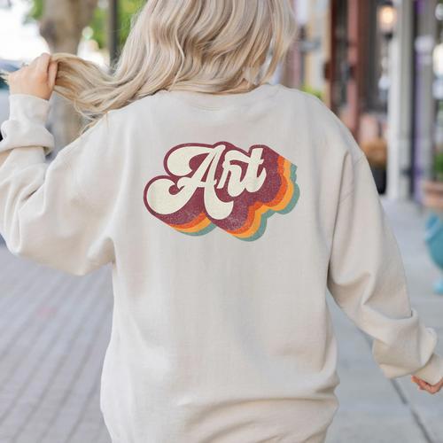 Art Teacher Back To School Women's Sweatshirt Back Print - teacherstshirts.com DE