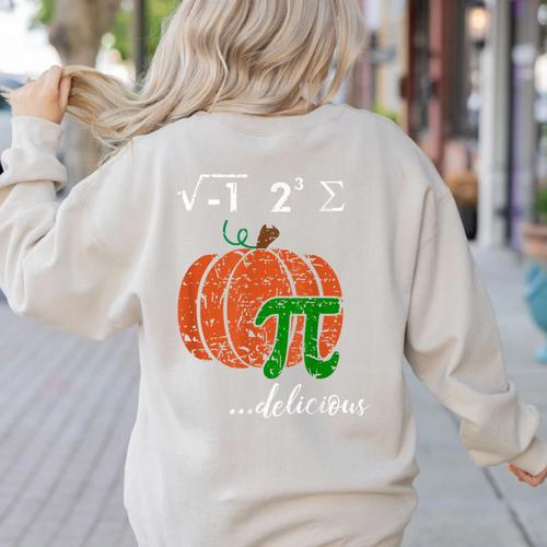 I Ate Some Pumpkin Pi Pie Math Teacher Halloween For Men Women Kids Women's Sweatshirt Back Print - teacherstshirts.com UK