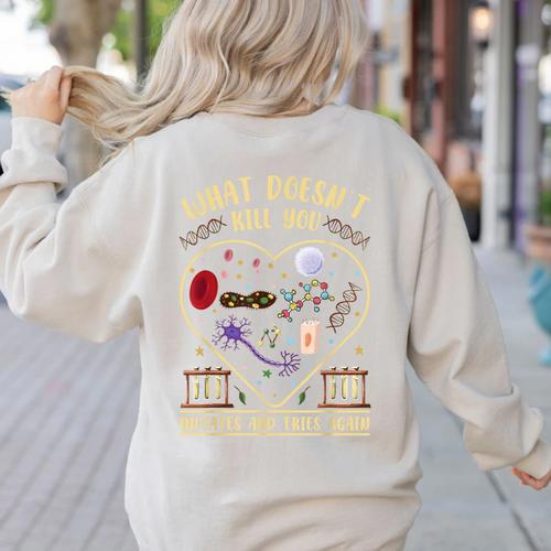 Biology Teacher Women's Sweatshirt Back Print - teacherstshirts.com