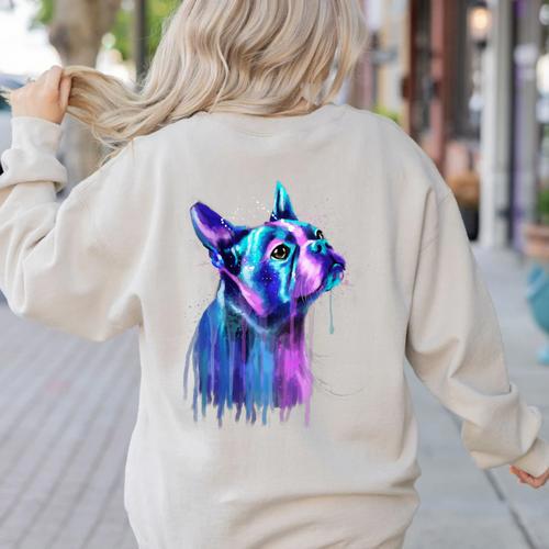 Boston Terrier Dog For a Boston Terrier Mom Women's Sweatshirt Back Print - Bostonterriersmerch.com