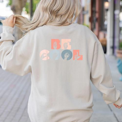 Cool Sign Language ASL Teacher Deaf People ASL Interpreter Women's Sweatshirt Back Print - teacherstshirts.com UK