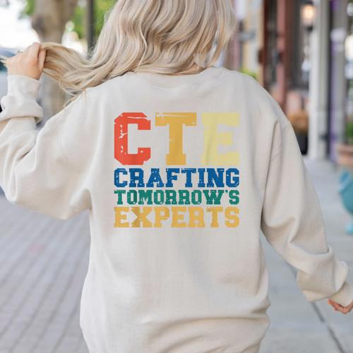 CTE Teacher Education Career Technical Women's Sweatshirt Back Print - teacherstshirts.com