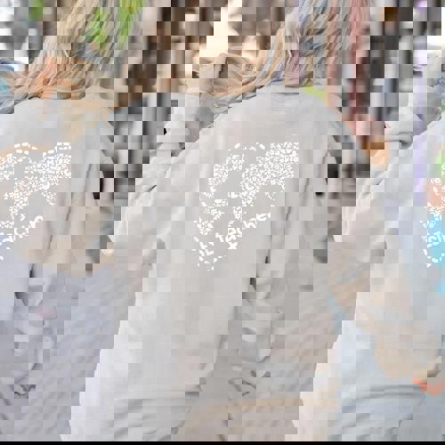 ESL Teacher ESOL Student Cute Heart Shape English Teacher Women&#x27;s Sweatshirt Back Print - teacherstshirts.com