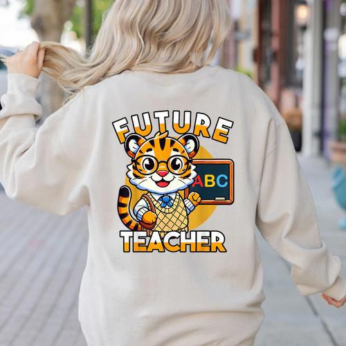 Future Teacher Graphic For Boys Inspiring Young Minds Women's Sweatshirt Back Print - teacherstshirts.com CA