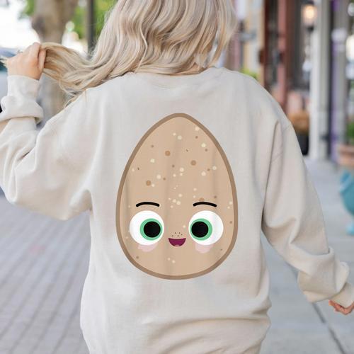 Good Egg Teacher Halloween Costume Group The Shel Egg Women's Sweatshirt Back Print - teacherstshirts.com CA