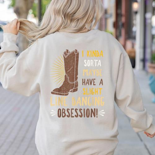 Line Dancing Choreographed Group Dancer Dance Teacher Women's Sweatshirt Back Print - teacherstshirts.com
