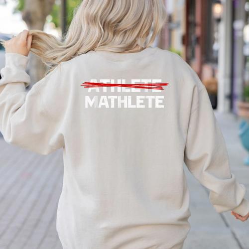 Mathlete For Math Team Students Algebra Math Teacher Women's Sweatshirt Back Print - teacherstshirts.com