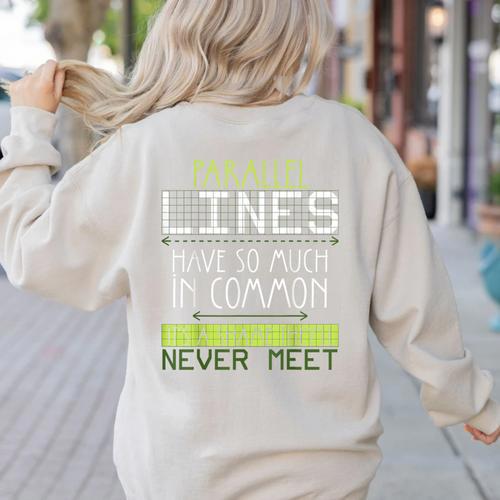 Nerdy Math Lovers Geometry Pun Mathematics Teachers Women's Sweatshirt Back Print - teacherstshirts.com