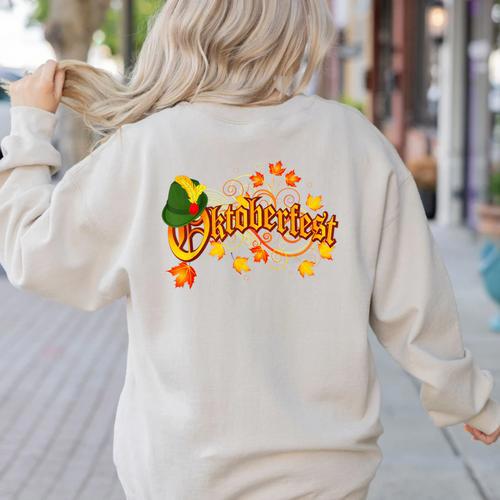 Oktoberfest German Beer Festival October Women's Sweatshirt Back Print - Bostonterriersmerch.com