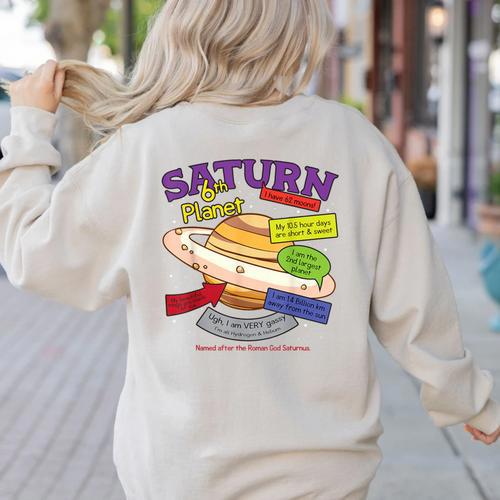 Perfect Planets Teachers Shirts Saturn For Solar System Women's Sweatshirt Back Print - teacherstshirts.com