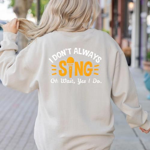 Singer Musician Music Musical Teacher Singing Women's Sweatshirt Back Print - teacherstshirts.com AU