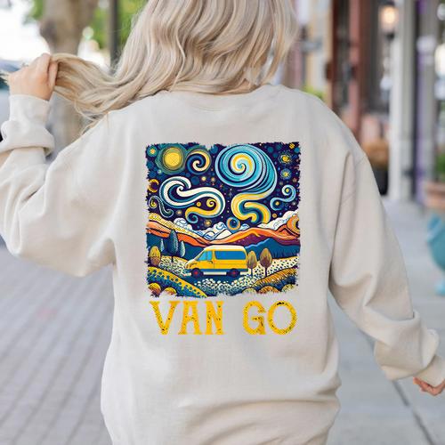 Van Go Vanlife Accessories Artist Art Teacher Women's Sweatshirt Back Print - teacherstshirts.com