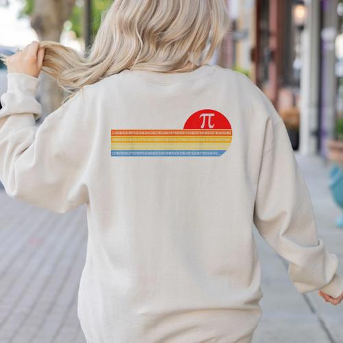 Vintage Pi Day 314 TShirt- Math Teacher Student Geek Women's Sweatshirt Back Print - teacherstshirts.com AU