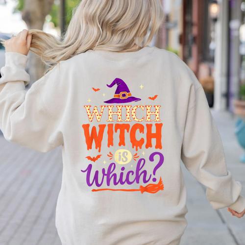Which Witch Is Which Halloween For Women Men English Teacher Women's Sweatshirt Back Print - teacherstshirts.com