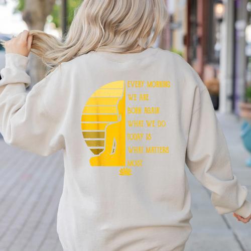 Yoga Meditation Buddha Yoga Teacher T-Shirt Women's Sweatshirt Back Print - teacherstshirts.com