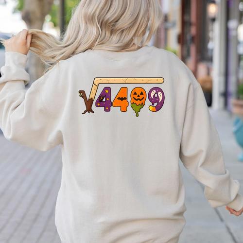67 Meme Math Teacher 6 7 Halloween Square Root 4489 Women's Sweatshirt Back Print - teacherstshirts.com