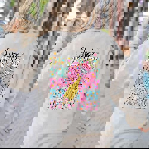 Happy Dot Day 2025 Coquette Bow Teachers Kids Boys Girls Women&#x27;s Sweatshirt Back Print - teacherstshirts.com