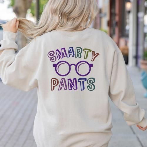 Little Mr Miss SMARTY PANTS Graduation Alumni Teacher Women's Sweatshirt Back Print - teacherstshirts.com AU