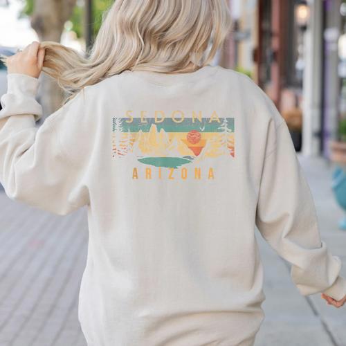 Sedona Women's Sweatshirt Back Print - Bostonterriersmerch.com CA