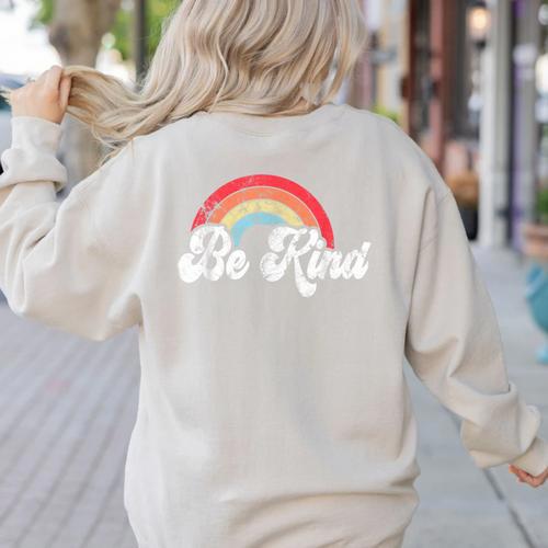 Unity Day Orange Teacher Kindness Antibulliyng Be Kind Women's Sweatshirt Back Print - teacherstshirts.com DE