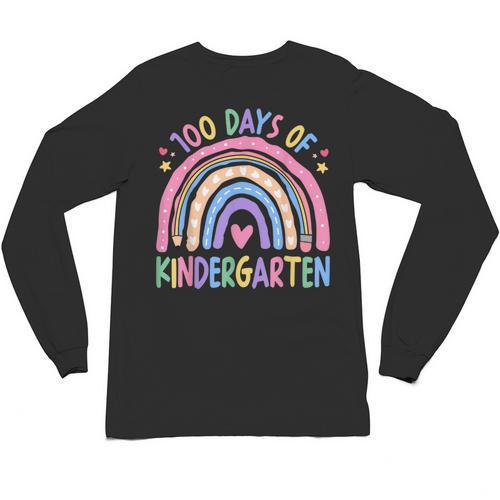 100th Day Of Kindergarten Teacher Kids 100 Days Smarter Unisex Long Sleeve T-Shirt - teacherstshirts.com DE