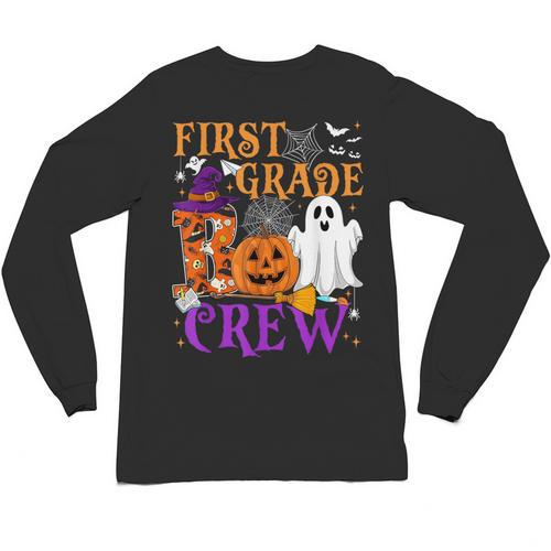 1st Grade Boo Crew Teacher Student Halloween Costume Unisex Long Sleeve T-Shirt - teacherstshirts.com AU