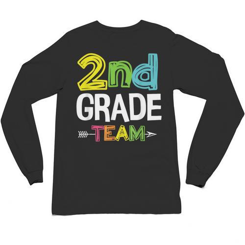 2nd Grade Team T-Shirt 2nd Grade Squad Teacher Unisex Long Sleeve T-Shirt - teacherstshirts.com DE