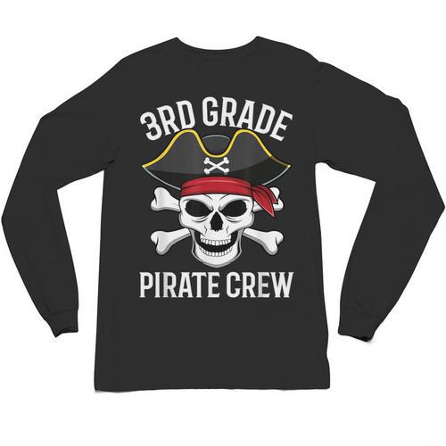 3rd Grade Pirate Crew Halloween Costume Student Teacher Unisex Long Sleeve T-Shirt - teacherstshirts.com UK