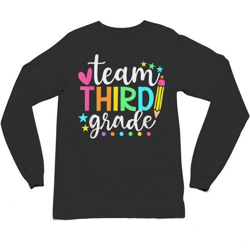 3rd Grade Team Pencil Teacher Student Back To School Girls Unisex Long Sleeve T-Shirt - teacherstshirts.com AU