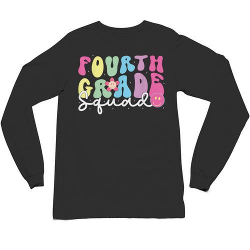 4th Grade Squad Fourth Teacher Student Team Back To School Unisex Long Sleeve T-Shirt - teacherstshirts.com