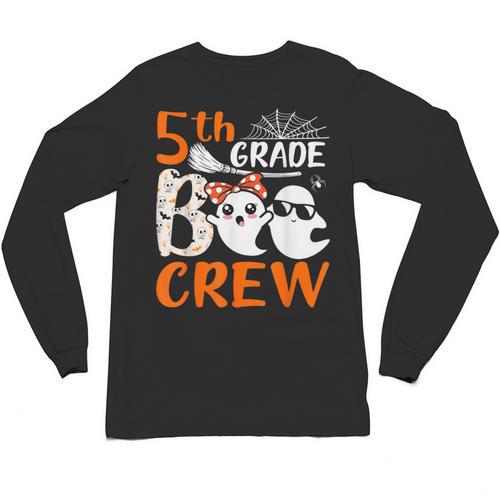 5th Grade Boo Crew Teachers Students Ghost Halloween Unisex Long Sleeve T-Shirt - teacherstshirts.com UK