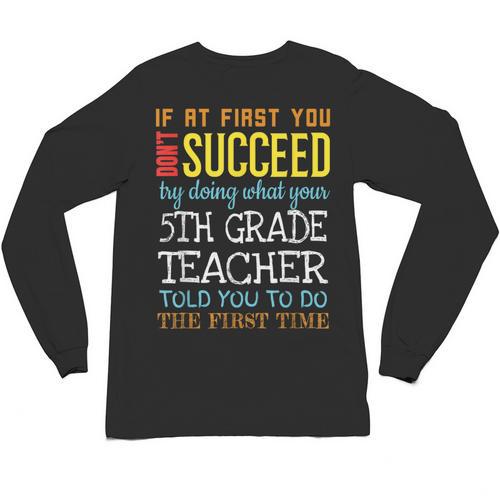 5th Grade Teacher Appreciation Unisex Long Sleeve T-Shirt - teacherstshirts.com DE
