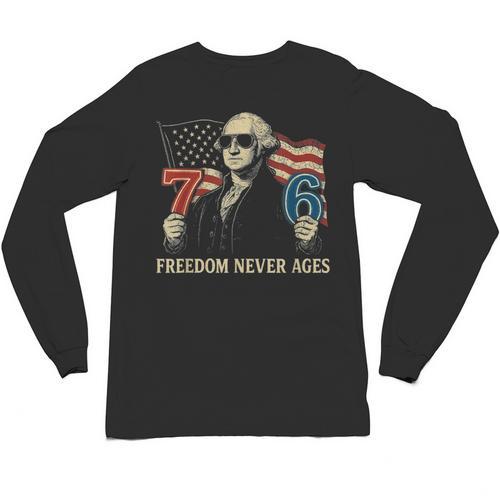 6-7 7-6 George Washington Freedom For Teachers Unisex Long Sleeve T-Shirt - teacherstshirts.com DE