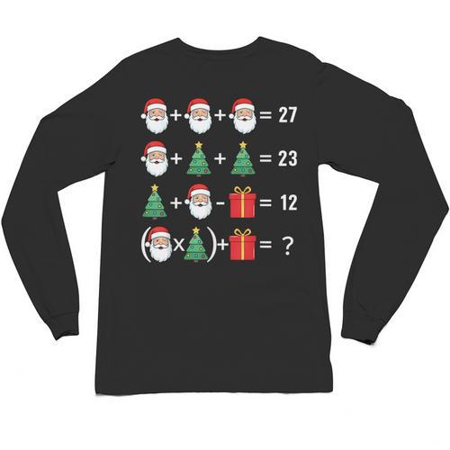 67 Santa Tree Math Teacher Christmas Xmas Humor Unisex Long Sleeve T-Shirt - teacherstshirts.com UK