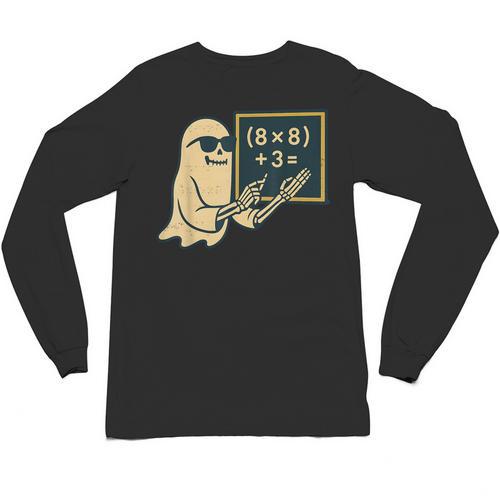 67 Teacher Halloween Skeleton Ghost Six Seven Meme Math Unisex Long Sleeve T-Shirt - teacherstshirts.com DE
