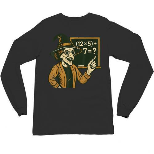 67 Teacher Halloween Witch Six Seven Meme Brainrot Math Joke Unisex Long Sleeve T-Shirt - teacherstshirts.com AU