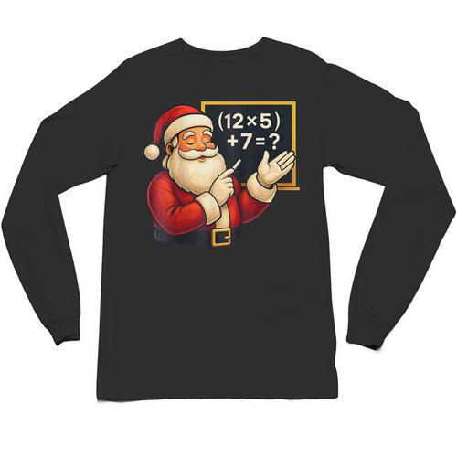 67 Teacher Santa Christmas Six Seven Meme Math Xmas Unisex Long Sleeve T-Shirt - teacherstshirts.com DE