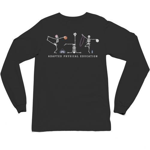 Adapted Physical Education Teacher Skeleton Sports Phys Ed Unisex Long Sleeve T-Shirt - teacherstshirts.com DE