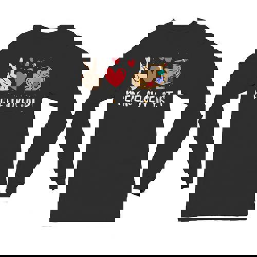 Art Teacher Peace Love Art For Artists And Painters Unisex Long Sleeve T-Shirt - teacherstshirts.com