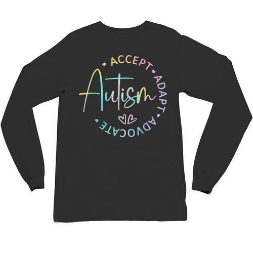 Autism Awareness Accept Adapt Advocate Autism Mom Teacher Unisex Long Sleeve T-Shirt - teacherstshirts.com AU