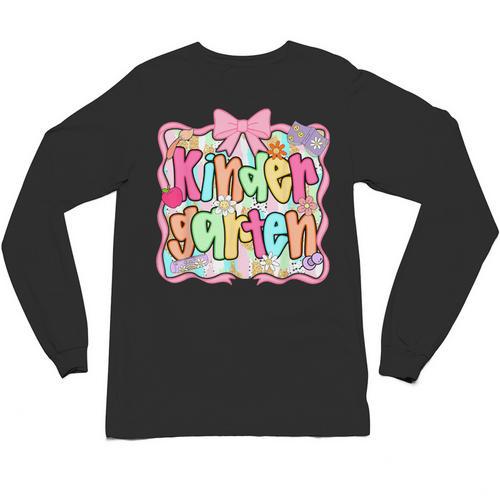 Back To School Kindergarten Preppy Teacher Girl Unisex Long Sleeve T-Shirt - teacherstshirts.com CA