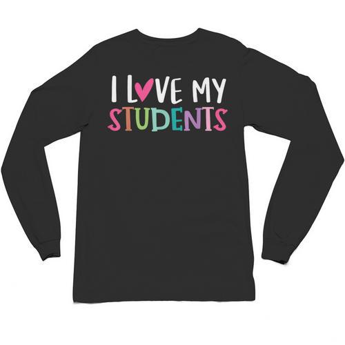 Back To School I Love My Students Teachers Women Boys Girls Unisex Long Sleeve T-Shirt - teacherstshirts.com CA